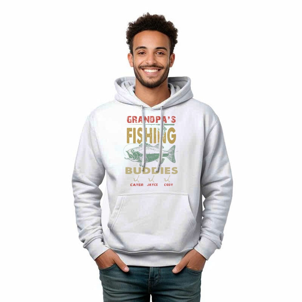 Grandpa’s Fishing Buddies Shirt Vintage Retro Fisherman Hoodie Men Women