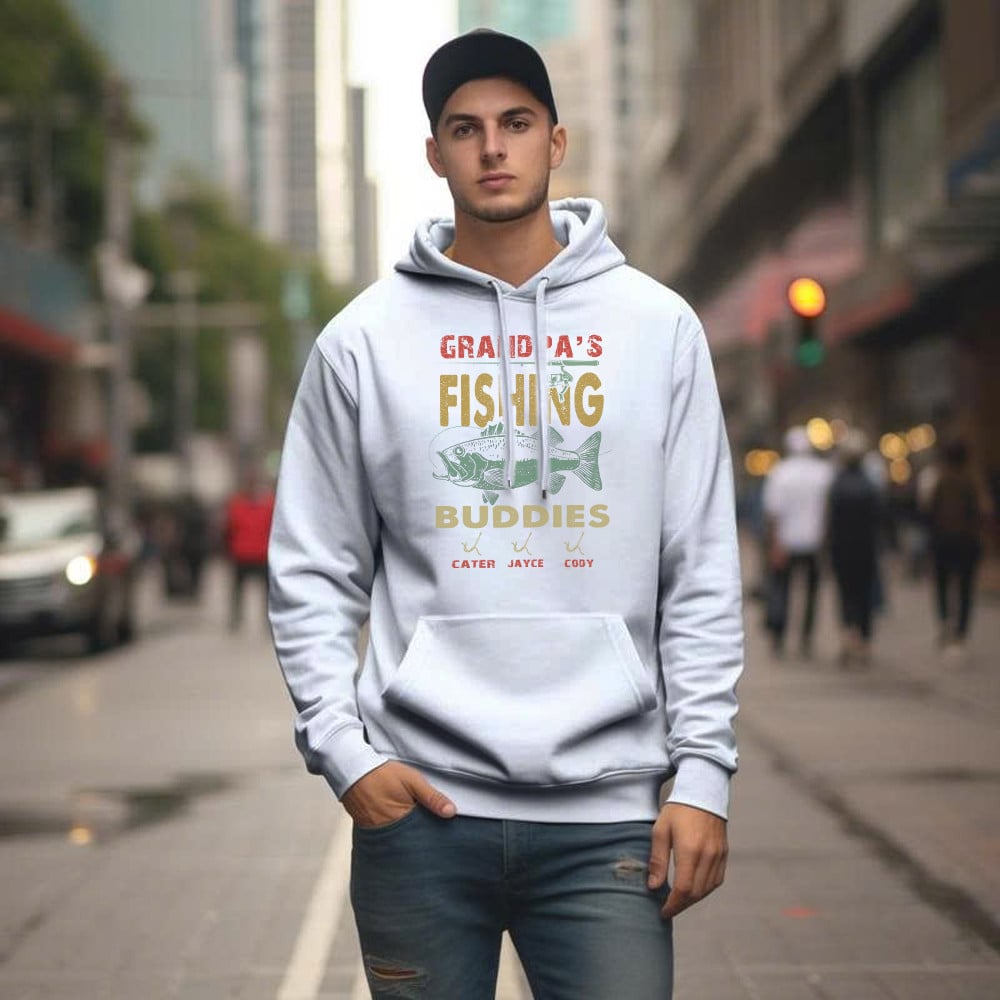 Grandpa’s Fishing Buddies Shirt Vintage Retro Fisherman Hoodie Men Women