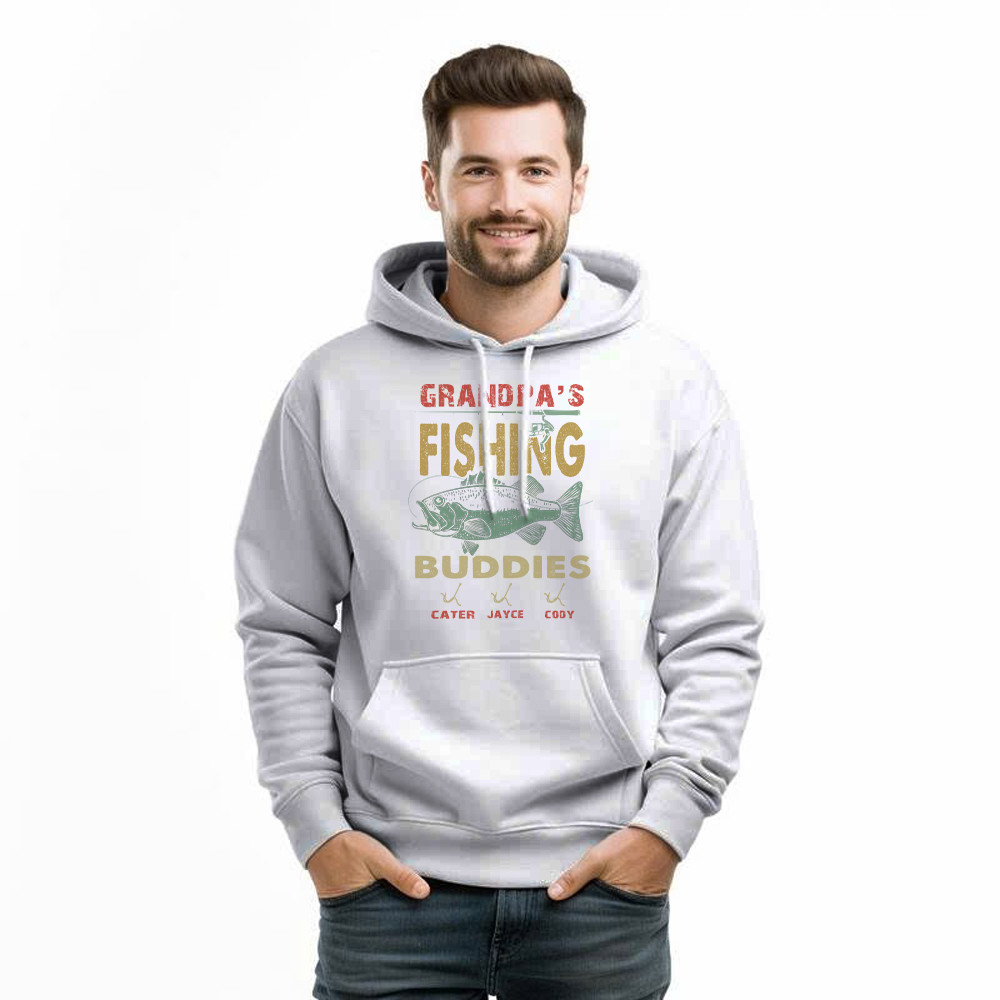 Grandpa’s Fishing Buddies Shirt Vintage Retro Fisherman Hoodie Men Women