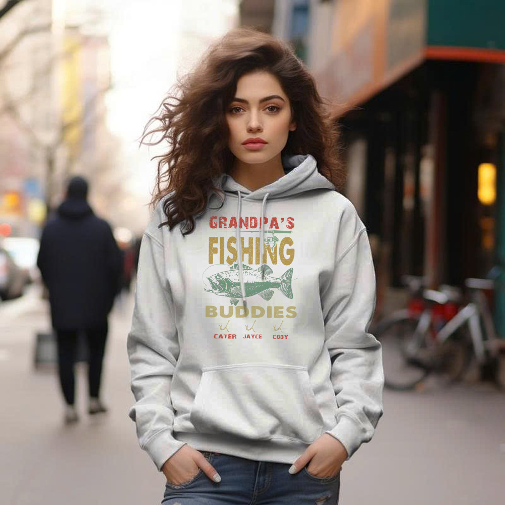 Grandpa’s Fishing Buddies Shirt Vintage Retro Fisherman Hoodie Men Women
