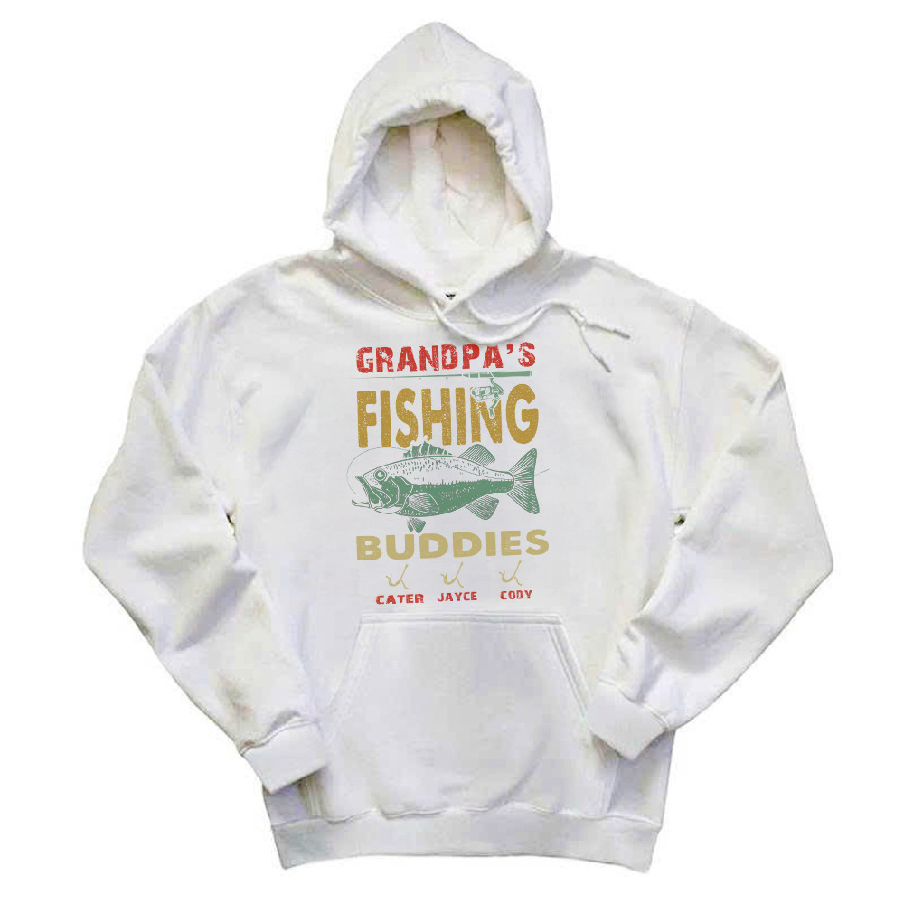 Grandpa's Fishing Buddies Shirt Vintage Retro Fisherman Hoodie Men Women