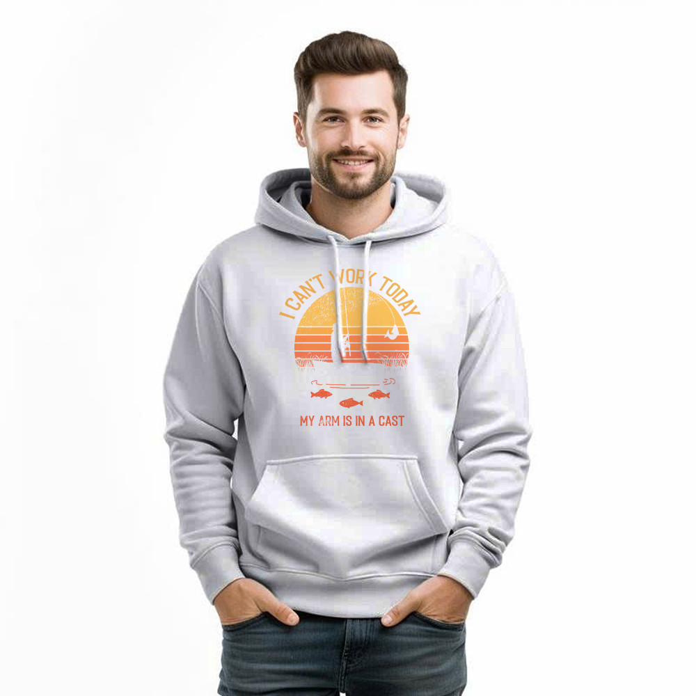 I Can’t Work Today My Arm Is In A Cast T Shirt Hilarious Sayings Fisher Hoodie Gift For Dad