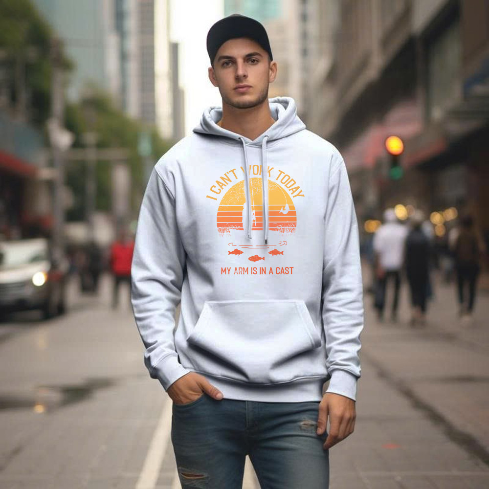 I Can’t Work Today My Arm Is In A Cast T Shirt Hilarious Sayings Fisher Hoodie Gift For Dad